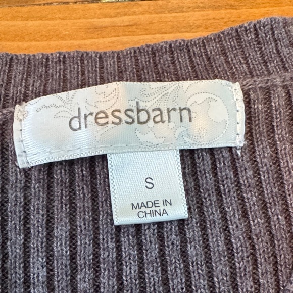 dressbarn Charcoal V-Neck Sweater - Picture 2 of 12